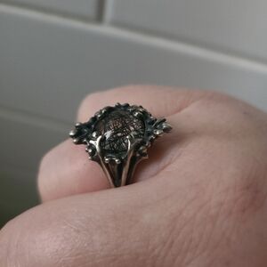 Bloodmilk Petite Pythia Black Tourmalinated Quartz Ring